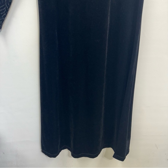 Alexandra Lee Vintage Maxi Dress Black Velvet Velour Size 14. Fits like a 12 - Picture 3 of 7